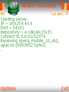 WLAN file transfer screenshot 6