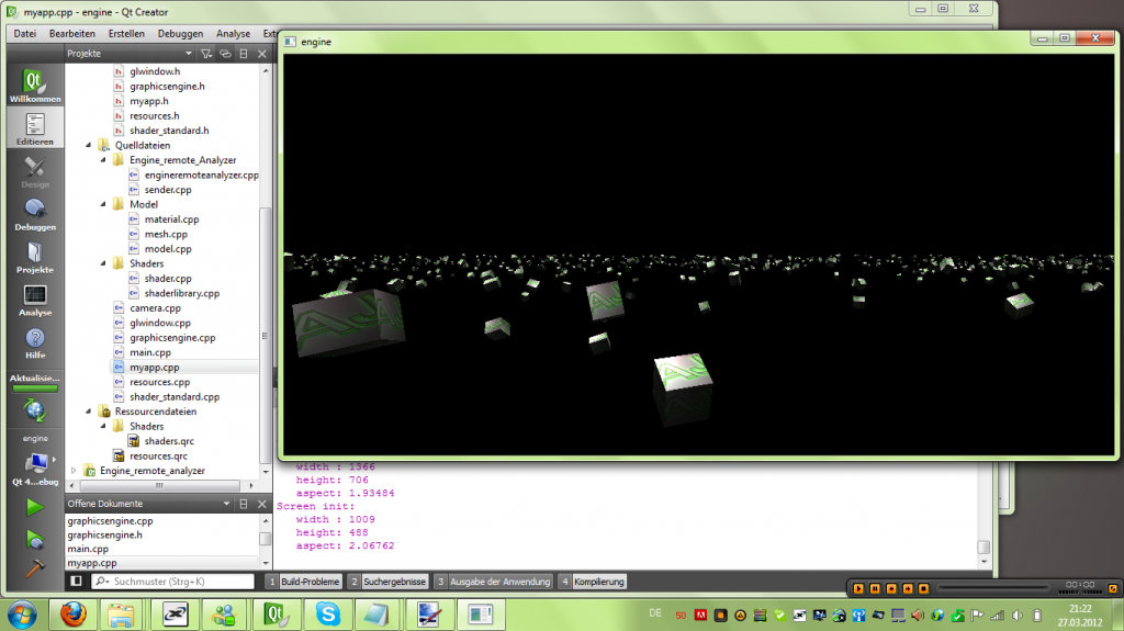 A few thousand cubes rendered with a simple directional light shader.