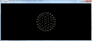 Icosahedron sphere with 2x subdivision, about 0.9k vertices.