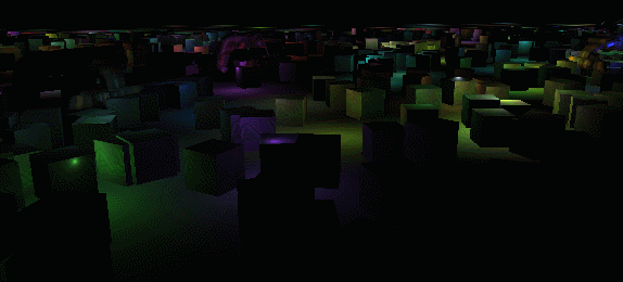 Deferred lighting pass with many point lights.
