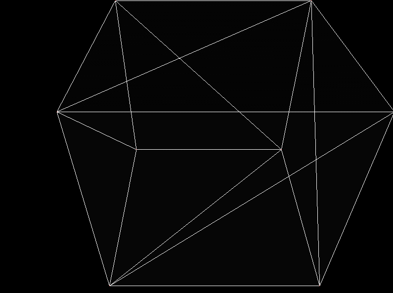 Octree debug view in wireframe.
