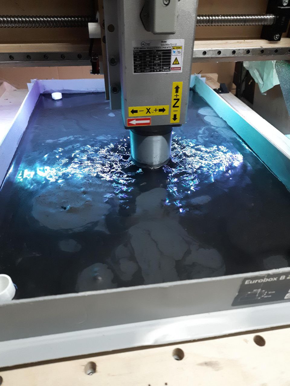 cnc milling in water bath
