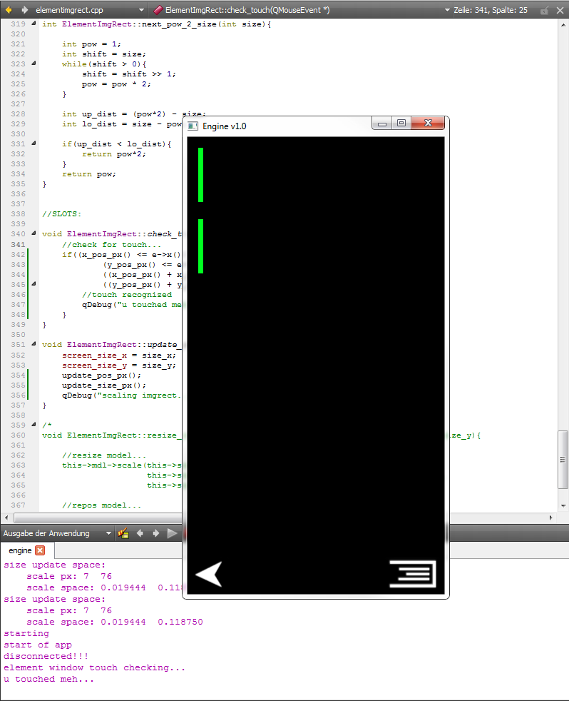 3D UI work in progress with pseudo buttons.