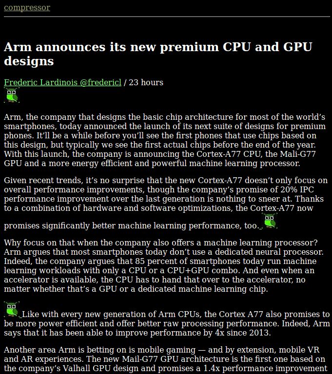 This is how a techcrunch article looks like.